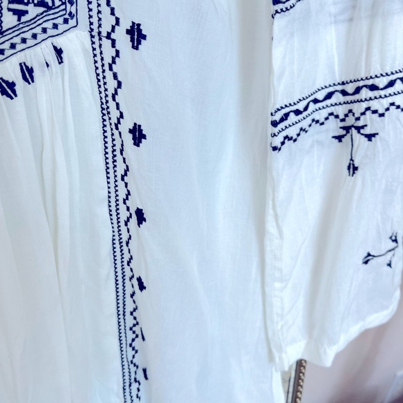 NWT Raj size small gorgeous navy and white boho tunic - Picture 9 of 15